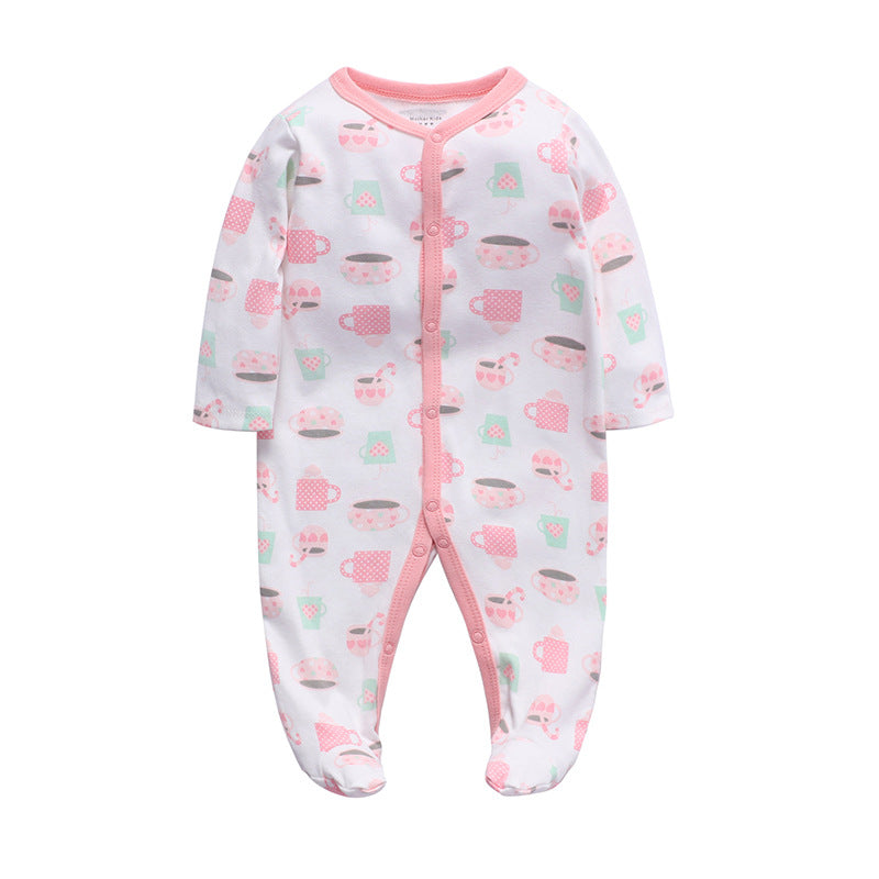 Baby cotton print jumpsuit