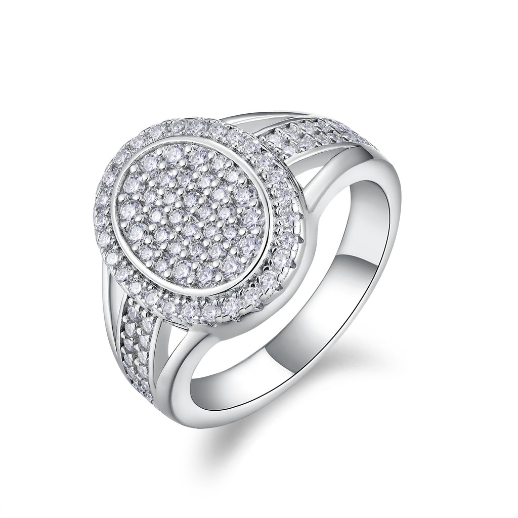 Starlight Moissanite Men’s Ring – S925 Platinum Plated | Diamond Sadaf