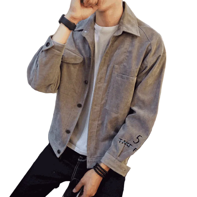 Jackets Men Single Breasted Pockets Leisure Slim Solid Simple