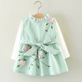 cotton long sleeved T-shirt dress, two sets of infant princess skirt set