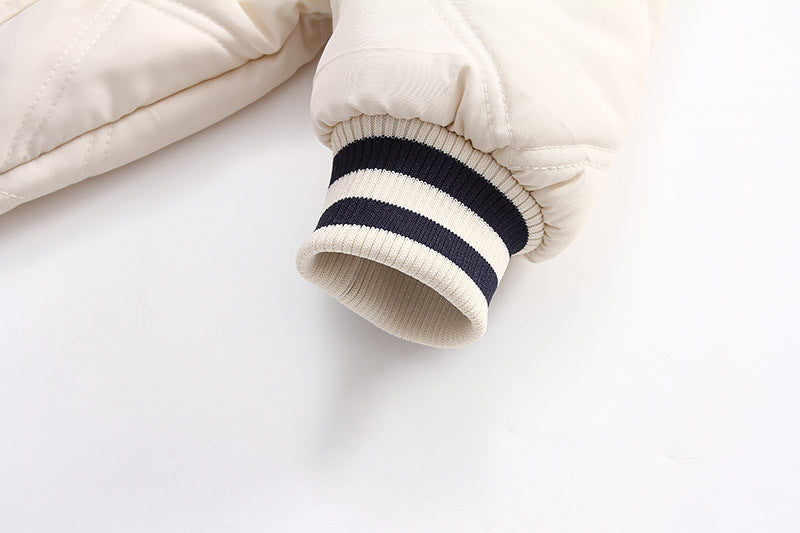 Letter Embroidery Children's Baseball Uniform Fleece Thickening