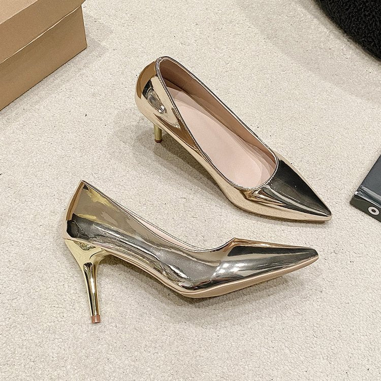 Pointed Slip-on High-grade Stiletto Heel Heel Temperament