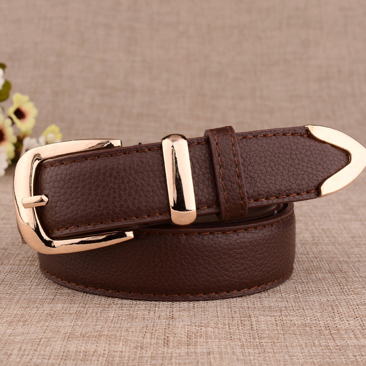 Paint Alloy Buckle Pant Belt