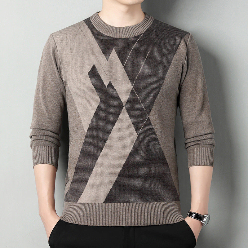 Men's Loose Round Neck Warm Sweater
