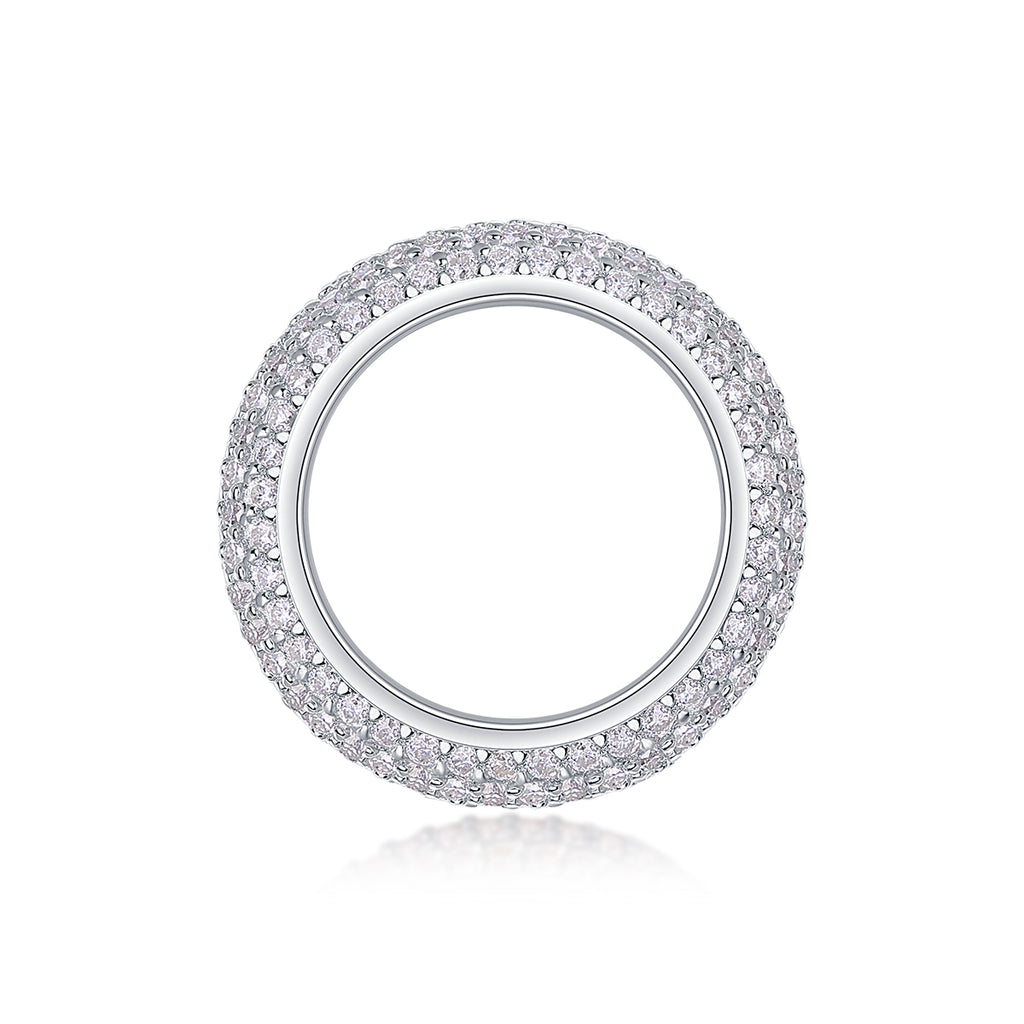 The Ring - Set With Top-quality Moissanite S925 Silver And Platinum-plated Diamond Wedding Ring Can Be Inspected With A Diamond Pen