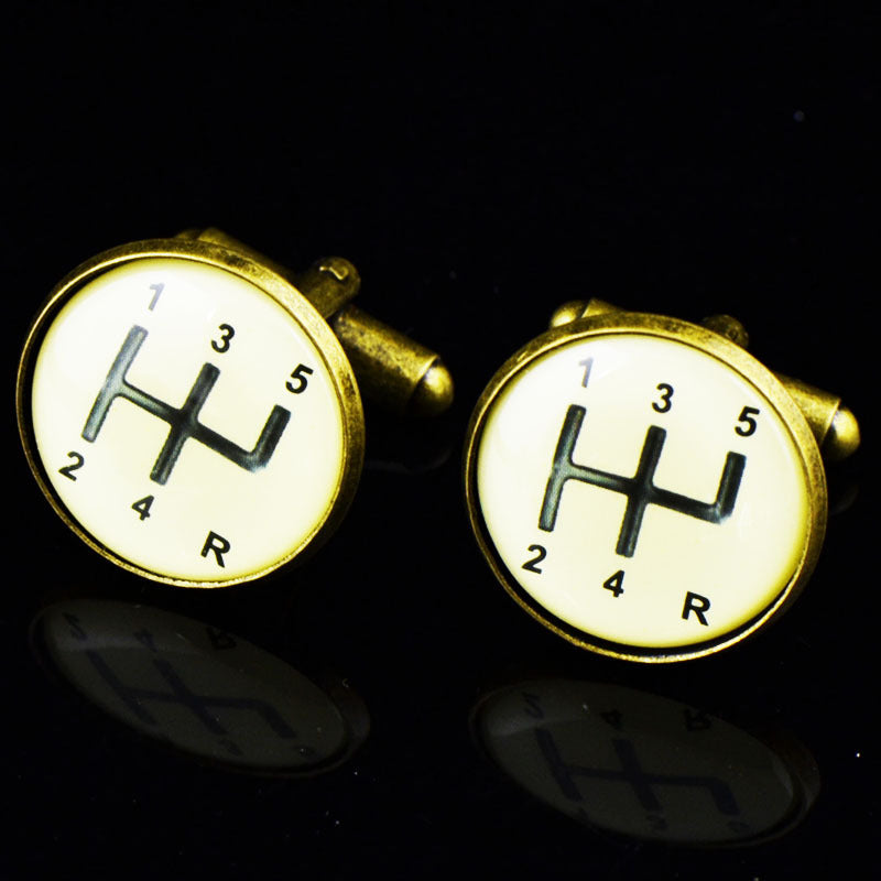 Men's handle button silver metal alloy sleeve