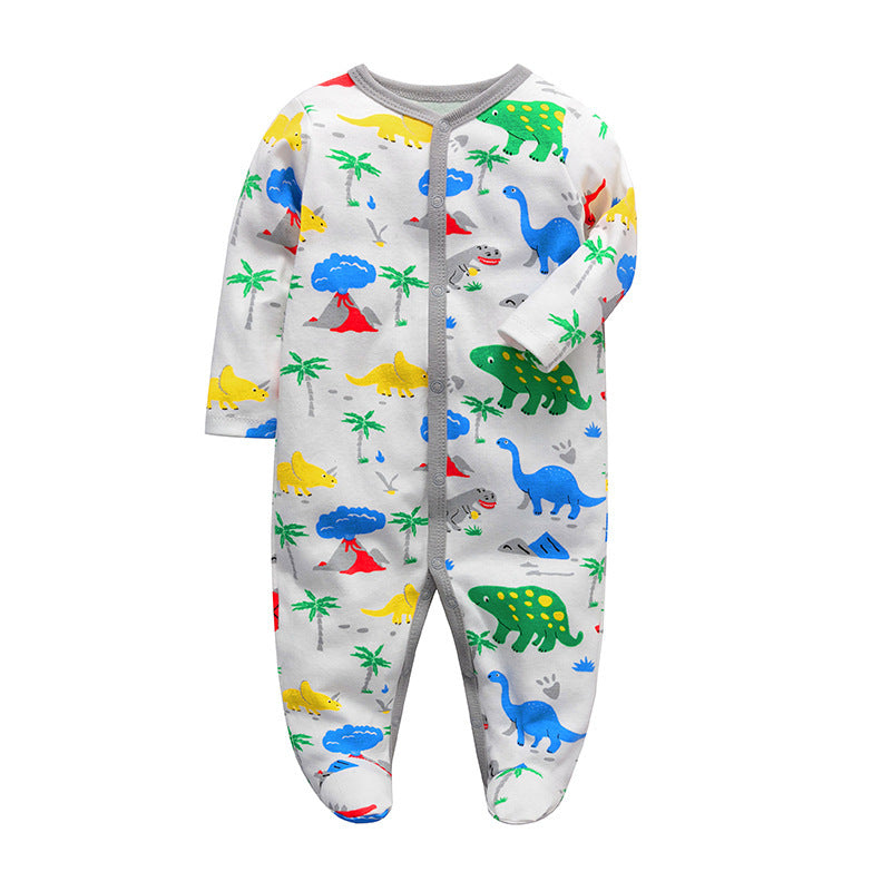 Baby cotton print jumpsuit