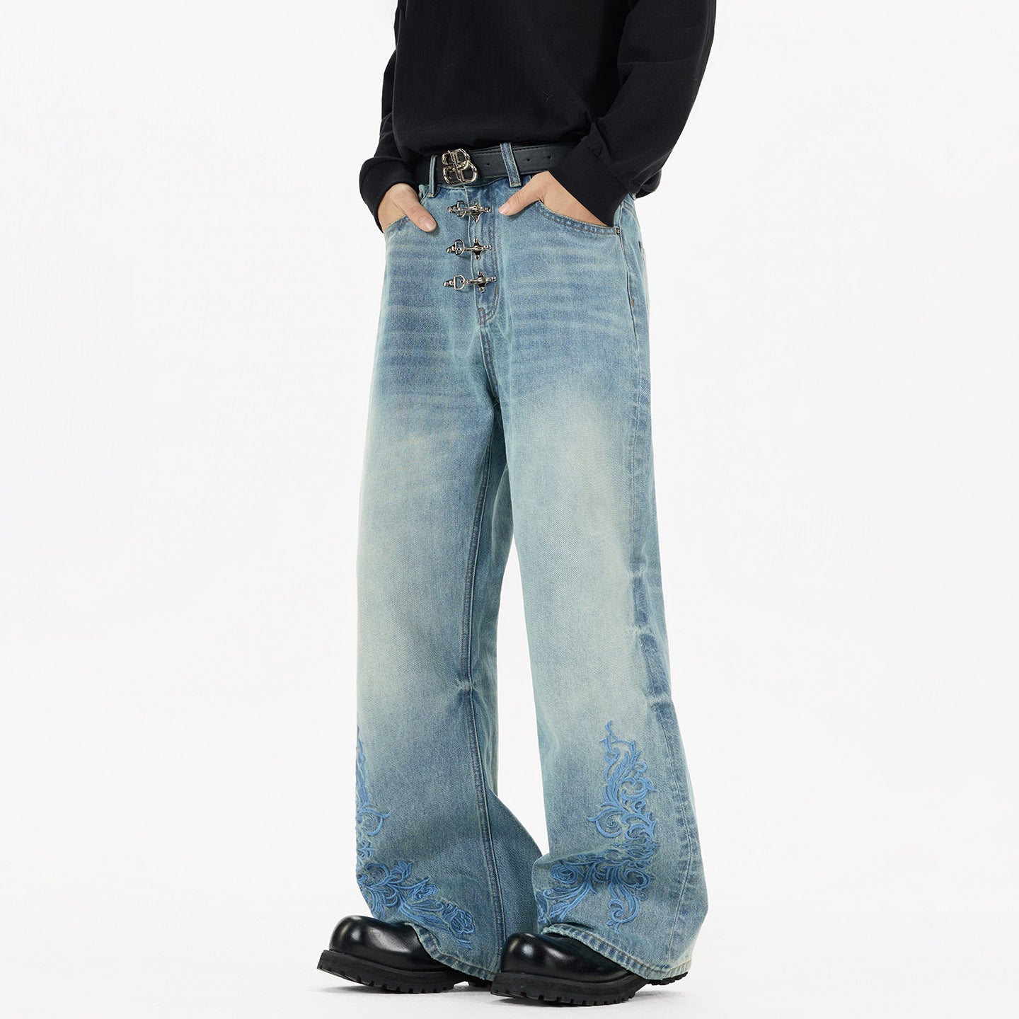 Loose Straight-leg Bootcut Jeans