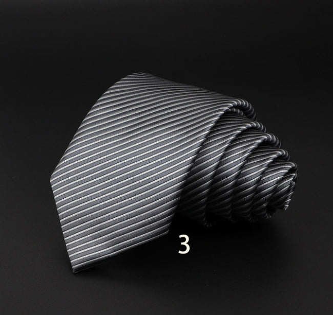 Striped British Gentleman Polyester Fiber Tie