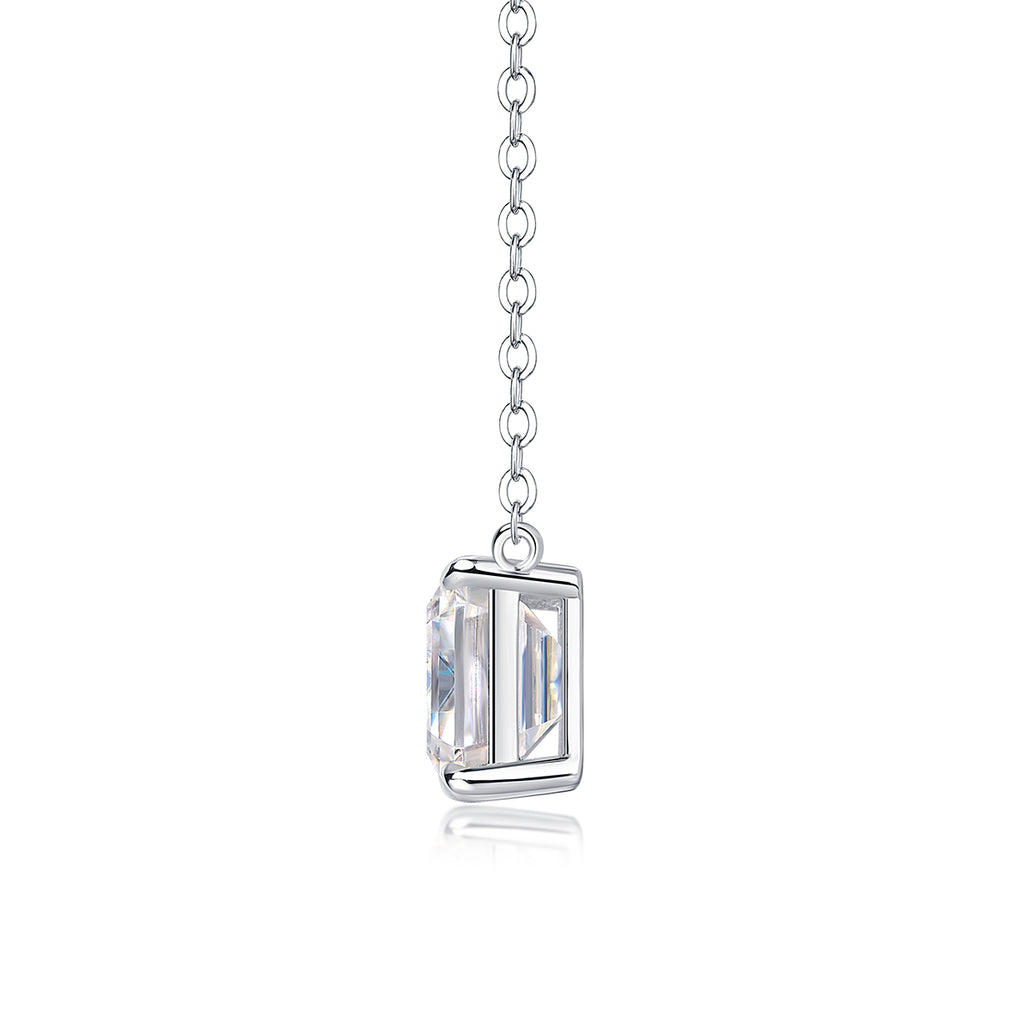 The Mirage In The Mirror - A Fashionable And Trendy Necklace Pendant Set With Top-quality Moissanite S925 Silver And Platinum Plating Can Be Tested With A Diamond Pen