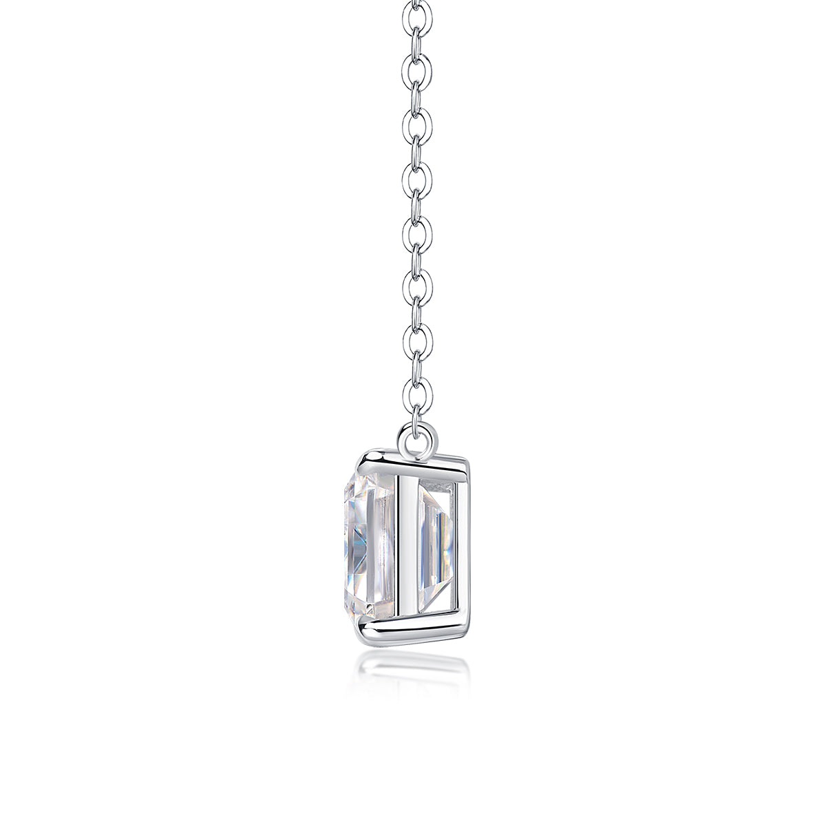 The Mirage In The Mirror - A Fashionable And Trendy Necklace Pendant Set With Top-quality Moissanite S925 Silver And Platinum Plating Can Be Tested With A Diamond Pen