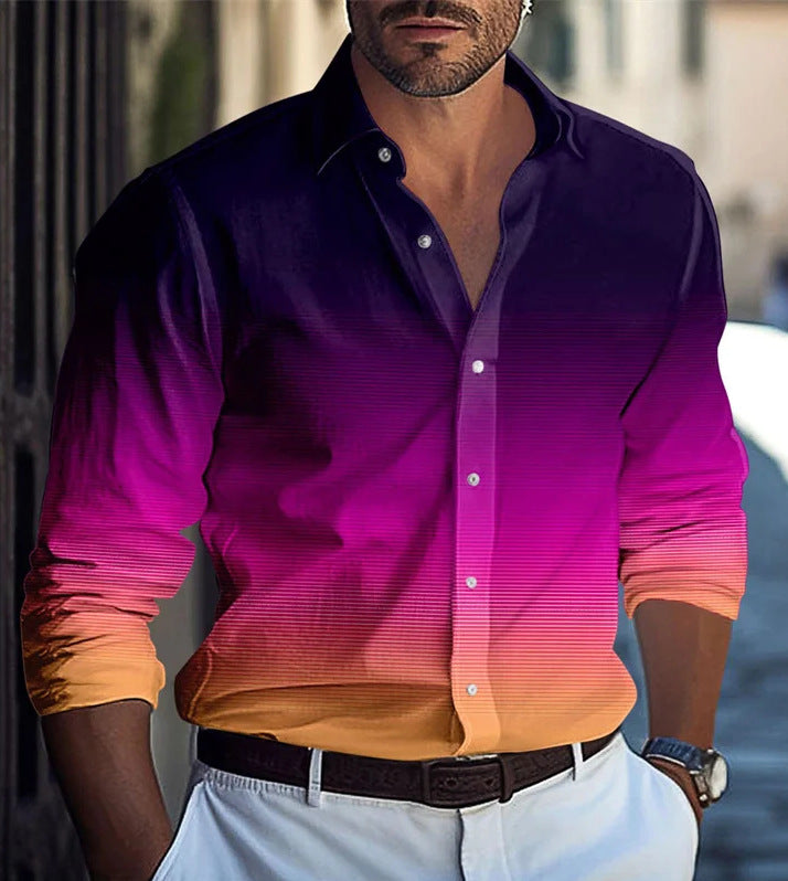 Multi-Color Gradient Pattern Printed shirt