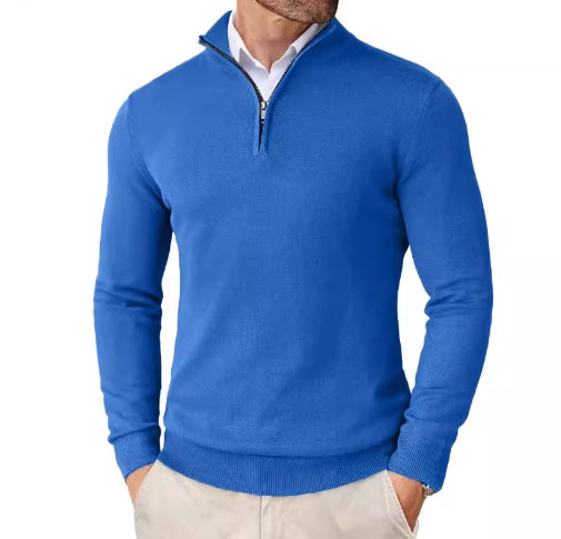 Autumn Men's Season Zipper Sweater Ultra-thin Lightweight