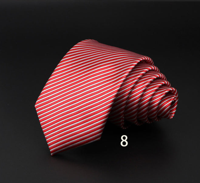Striped British Gentleman Polyester Fiber Tie