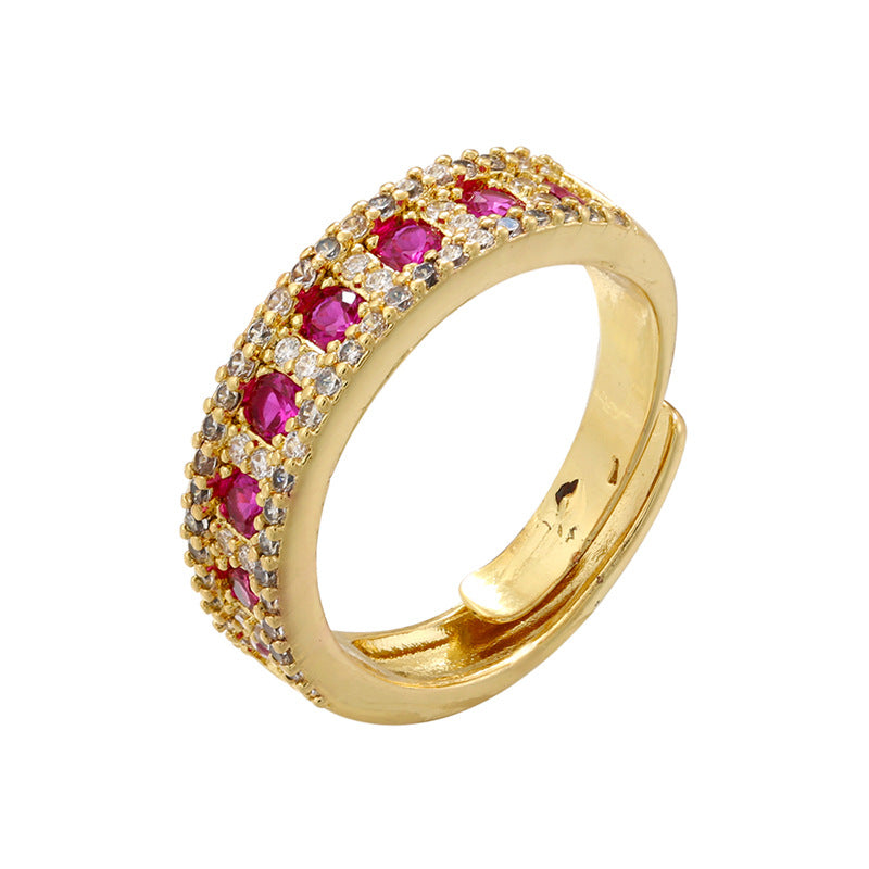 18 K gold copper plating ring
