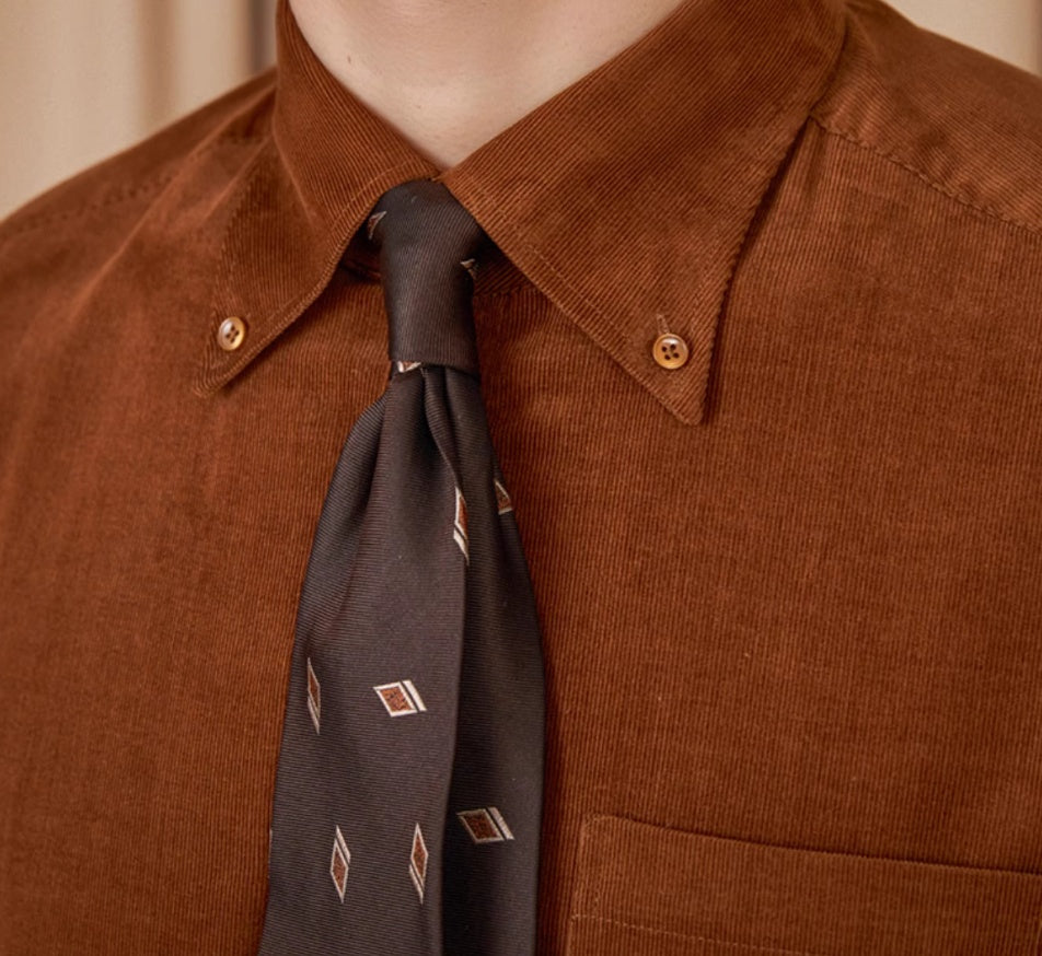 Men lCotton Corduroy Long-sleeved Shirt