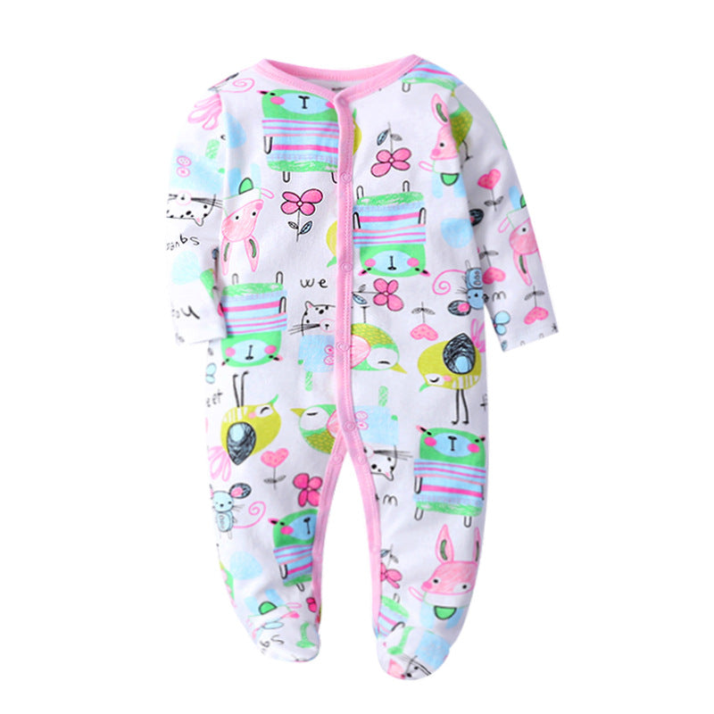 Baby cotton print jumpsuit