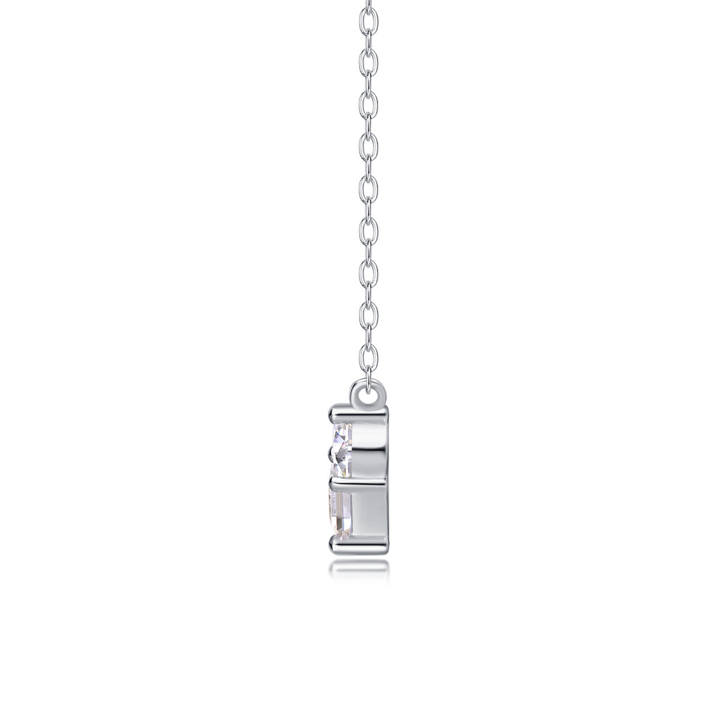 Love In The Present - A Fashionable And Trendy Necklace Pendant Set With Top-quality Moissanite S925 Silver And Platinum Plating Can Be Tested With A Diamond Pen