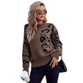 Womens Loose-fitting Crew-neck Knit Sweater