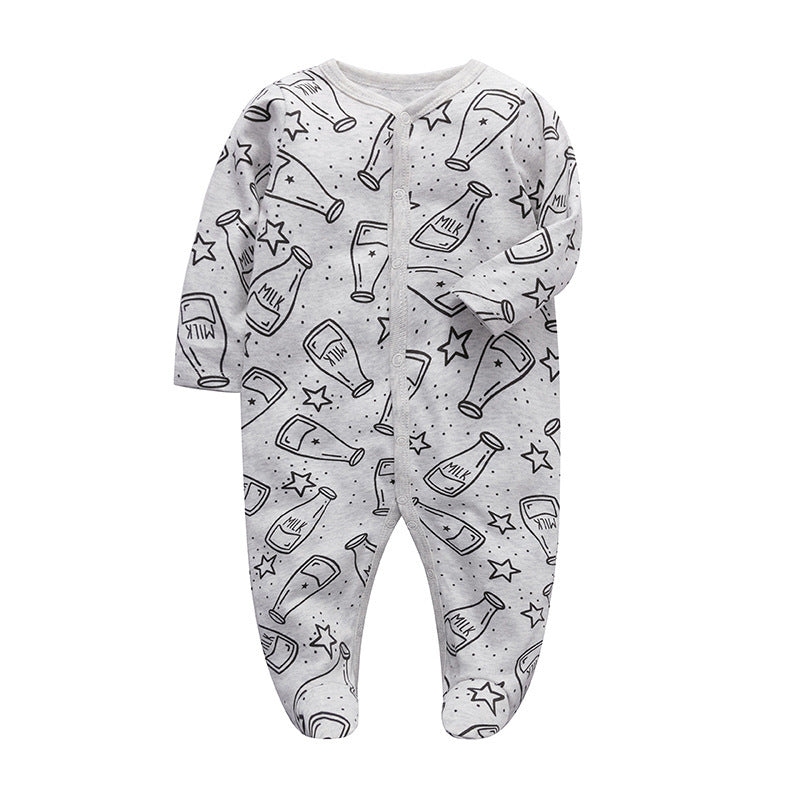 Baby cotton print jumpsuit