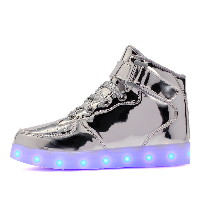 Casual High-top Charging Light Up Shoes