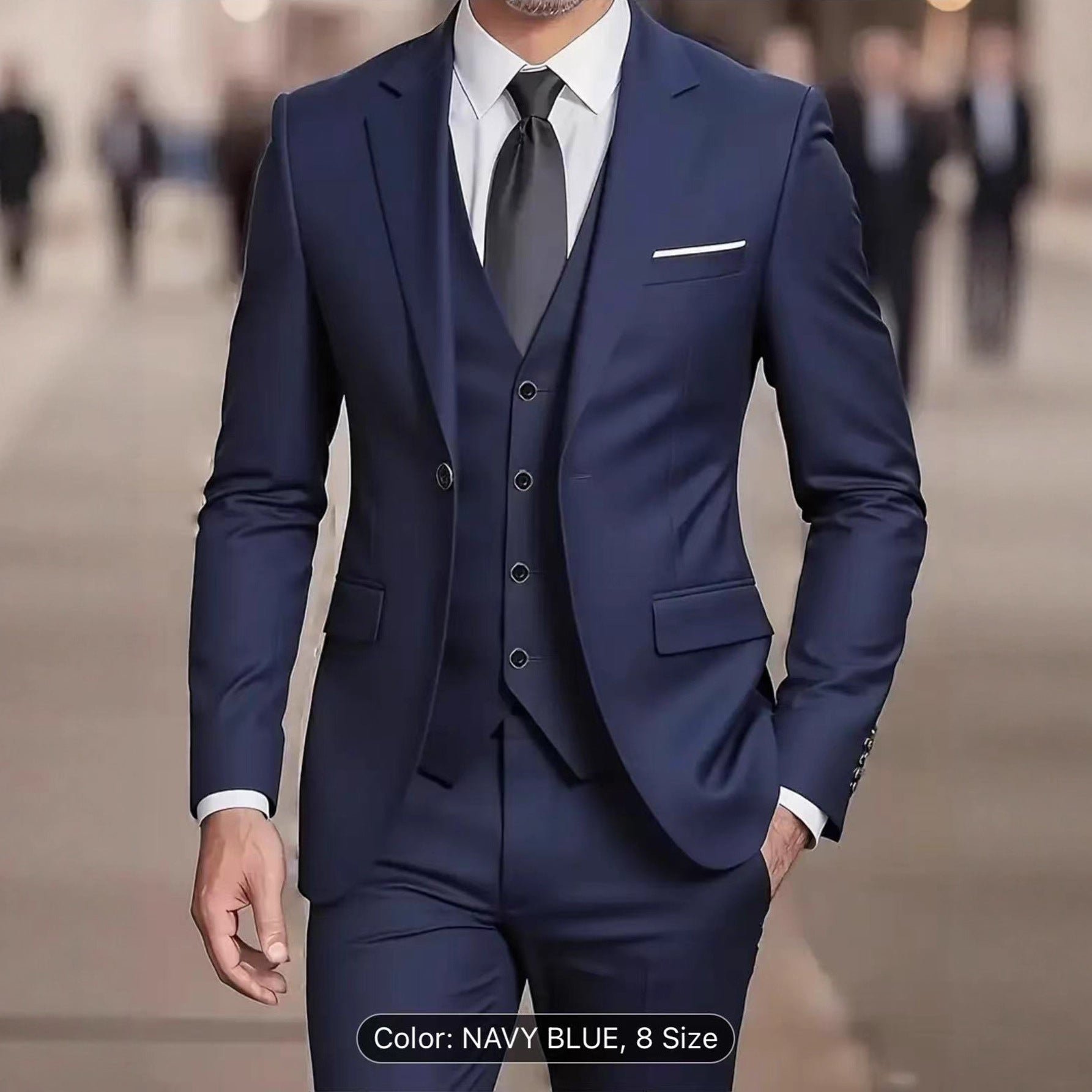 Men's Suit Set Wedding Host Business Three-piece Set