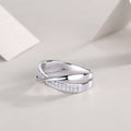 Wrap Around The Diamond Ring Luxury Fashion Set Moissanite Silver Ring