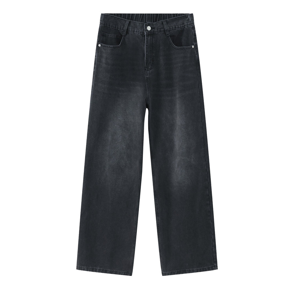 Waist Loose Straight Jeans