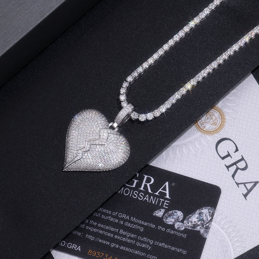 Telepathy - A Fashionable And Trendy Necklace Pendant Set With Top-quality Moissanite S925 In Silver And Platinum Plating Can Be Tested With A Diamond Pen