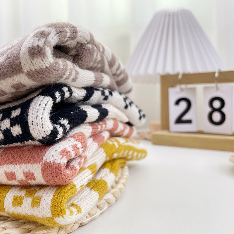 Korean Version Of Plaid Cardigan For Children