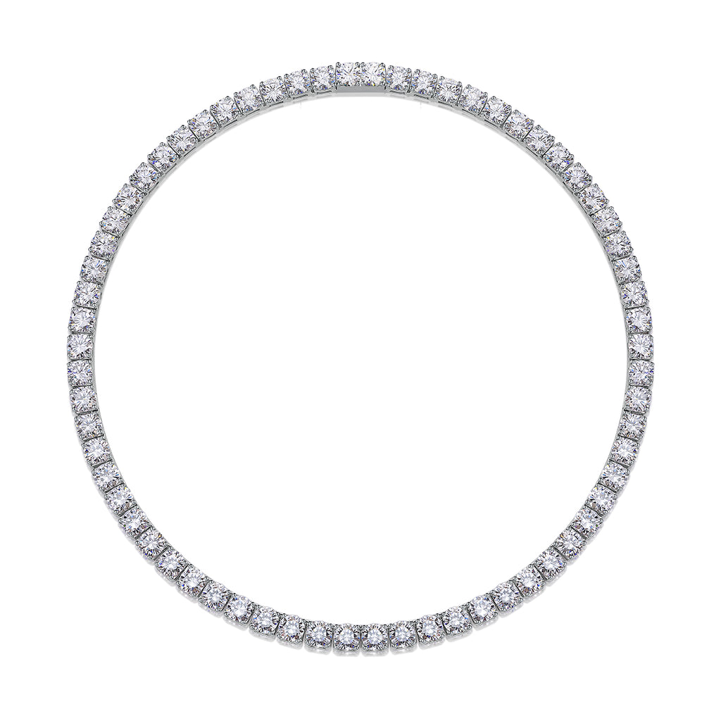 Endless Starry River - A Luxurious And Fashionable Light Luxury Jewelry Necklace Pendant Set With Top-quality Moissanite, S925 Silver-plated Platinum.