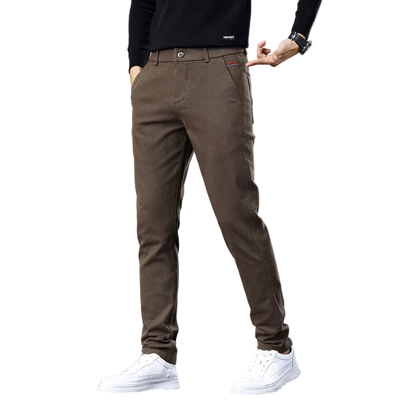 Men's Fleece-lined Slim Fit  Casual Pants