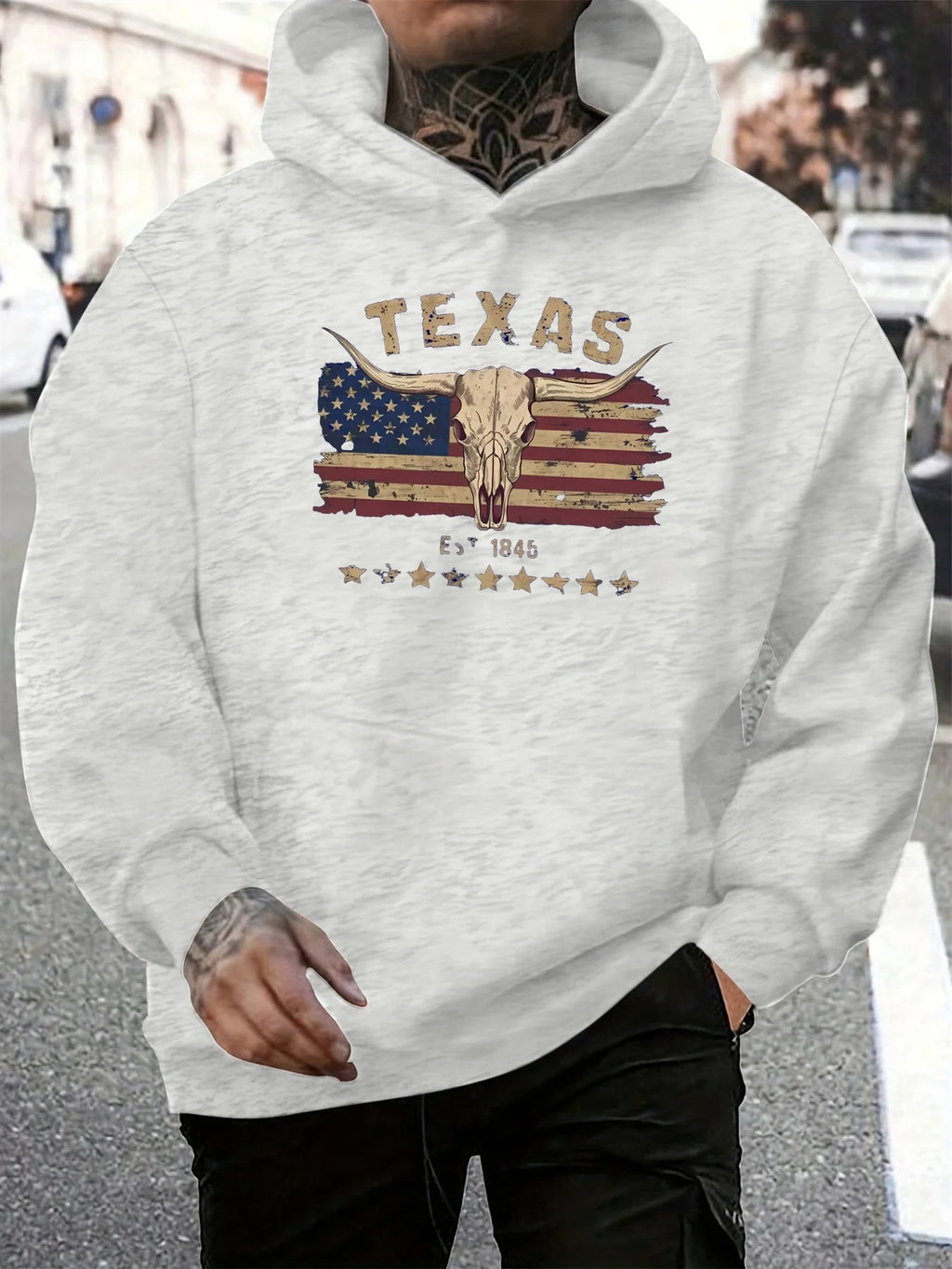 Men's Autumn And Winter Casual Loose Hooded Sweatshirt With