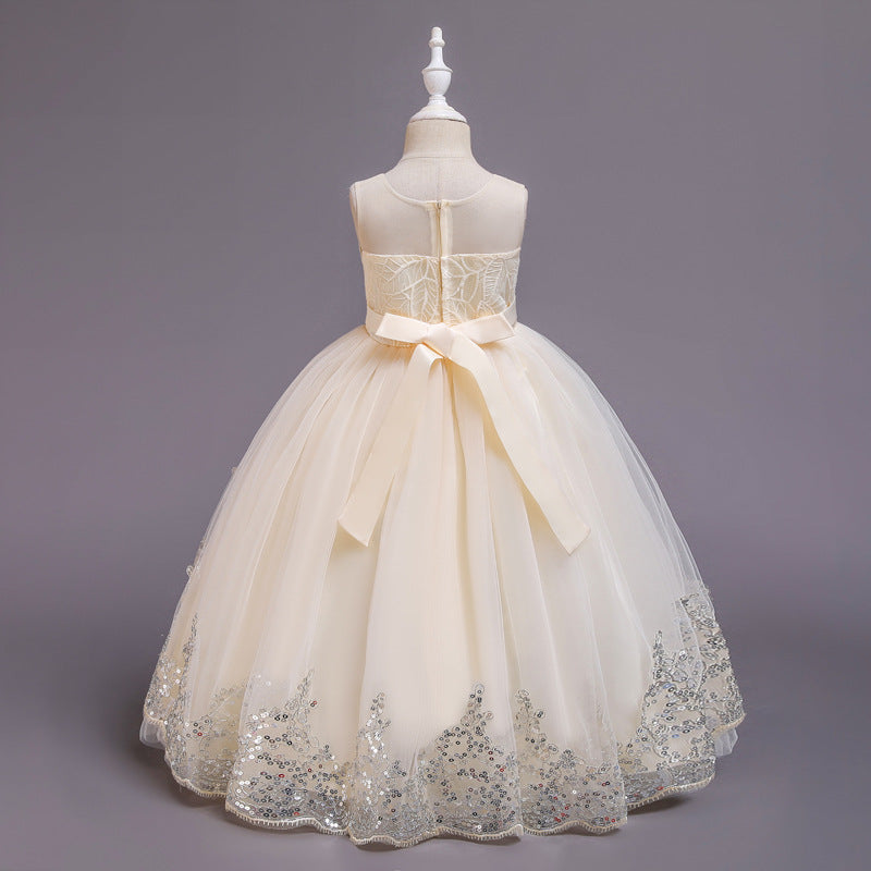 3D Lace Flower Girl  Dress