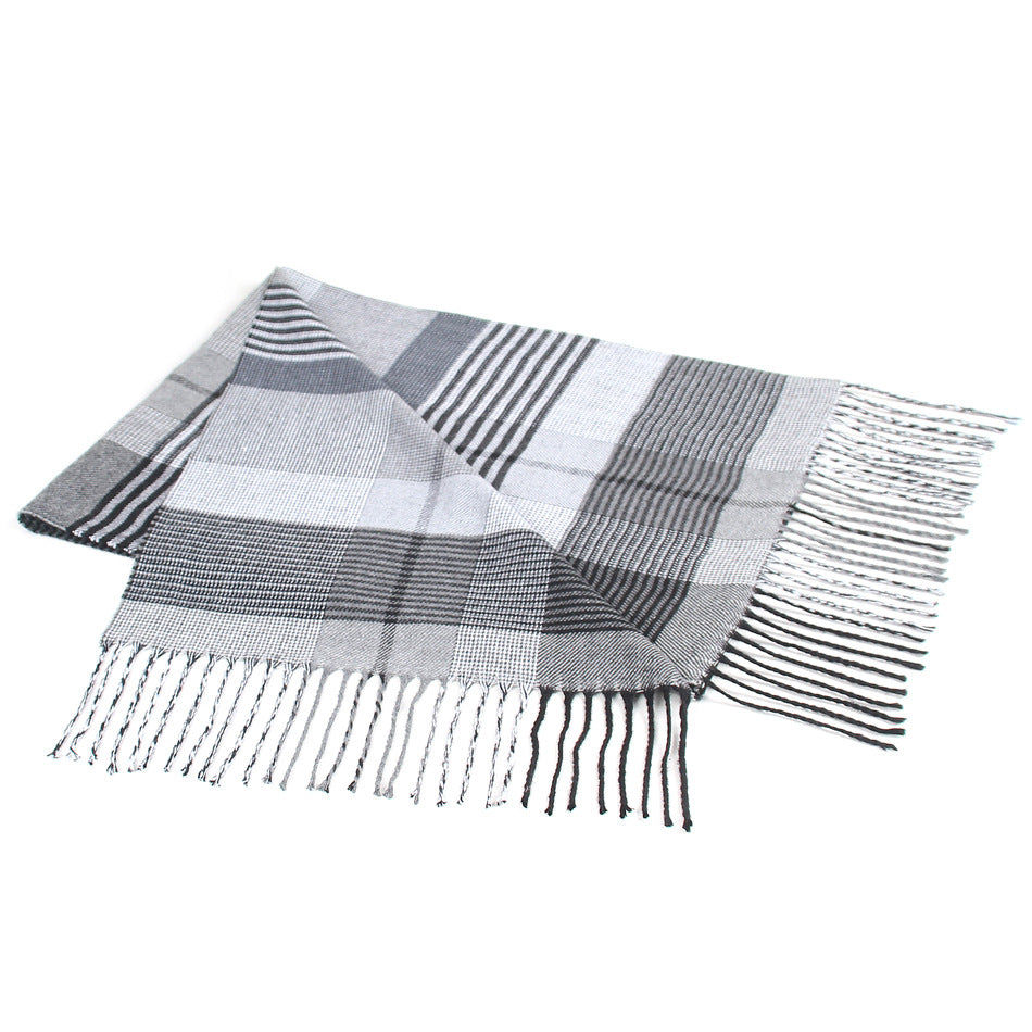 Plaid Middle-aged And Elderly Men's Scarf