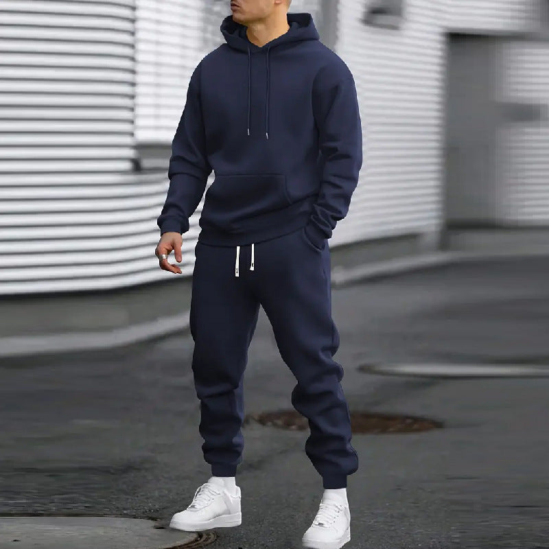 Men's Casual Sports Hoodie With Gridles Pants