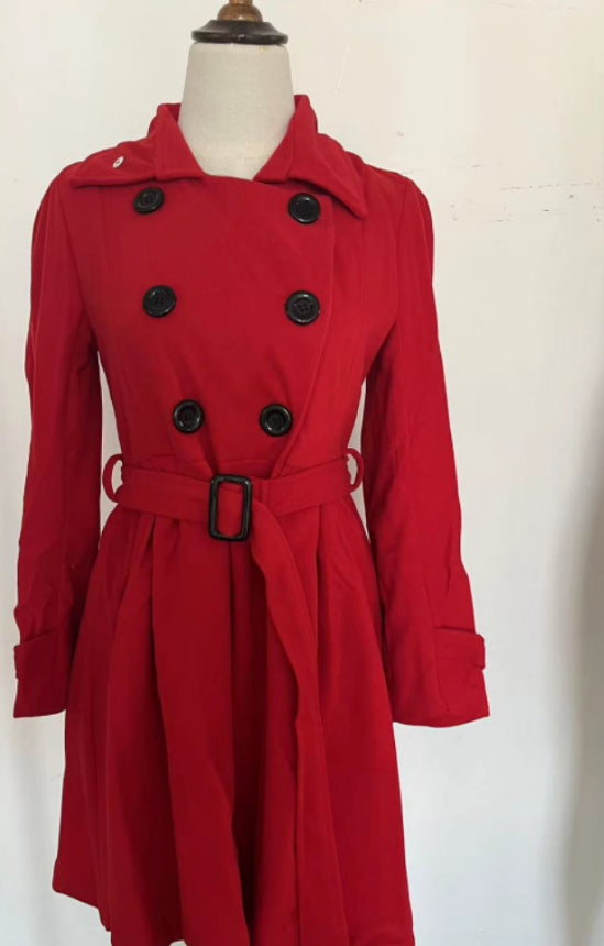 Fashion Slim Long Women's Polyester Fiber  Coat