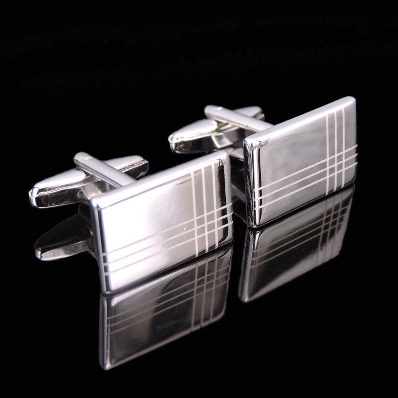 Men Metal Copper Cufflinks- Diamond Sadaf