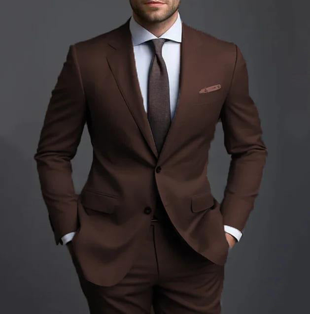 Business Casual Men's Fashion Suit Two-piece Suit
