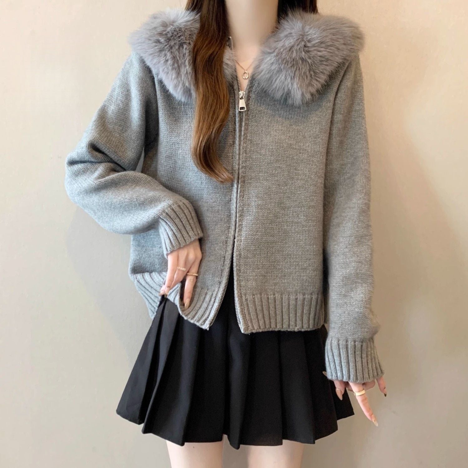 Loose-fitting Chic Knit Cardigan Top