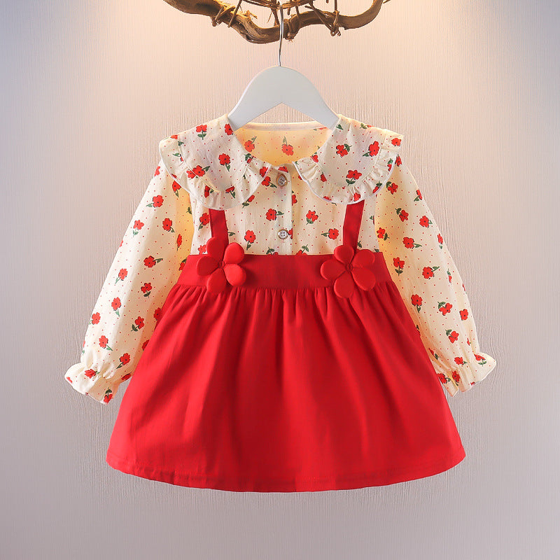 One And A Half Year Old Baby Toddler Autumn Skirt Baby Girl Clothes Cute Floral Skirt