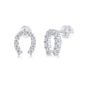 Seize Happiness - Earrings Set With Top-quality Moissanite S925 Silver And Platinum-plated Stud Earrings Are Fashionable And Trendy Accessories That Can Be Tested With A Diamond Pen