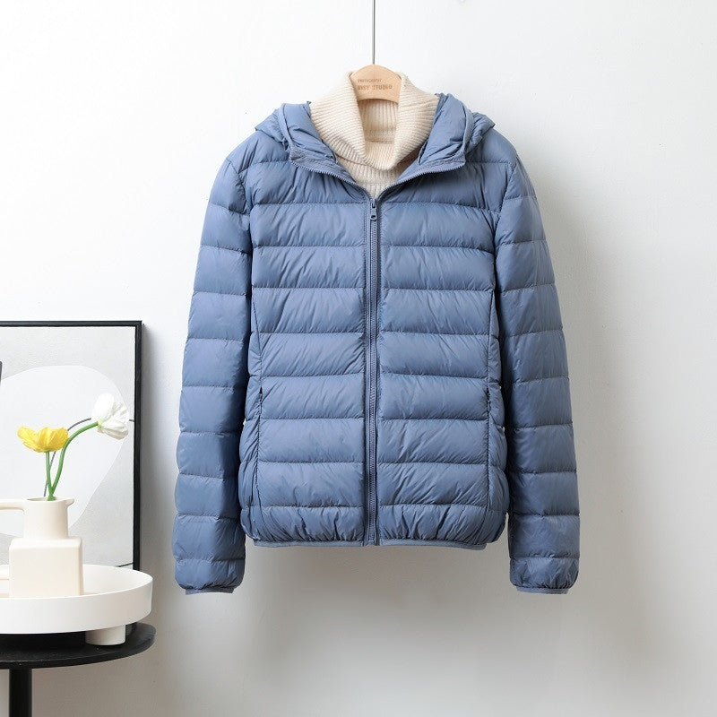 Jacket  Short Stand Collar Hooded