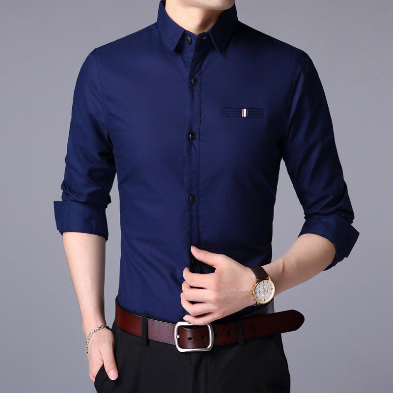Slim-fit Long-sleeved  Shirt