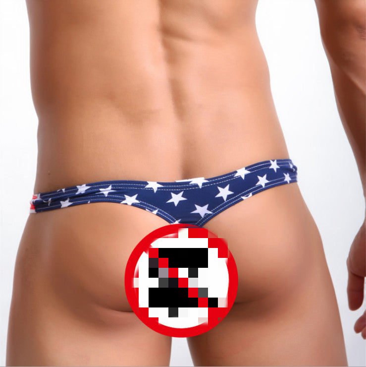 American flag printed thongs