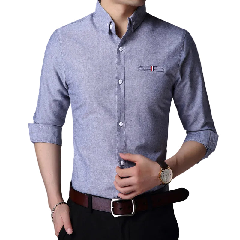 Slim-fit Long-sleeved  Shirt