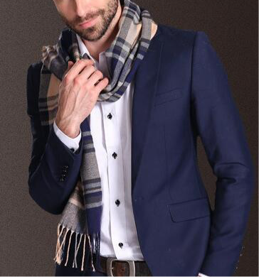 Shawl Scarves Men Winter Warm Tartan