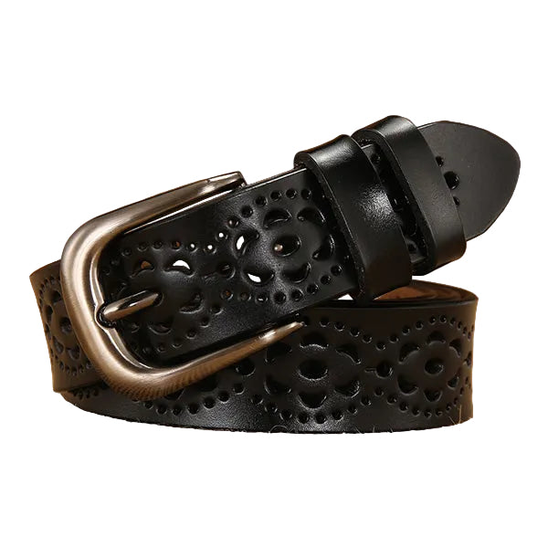 hollow leather belt