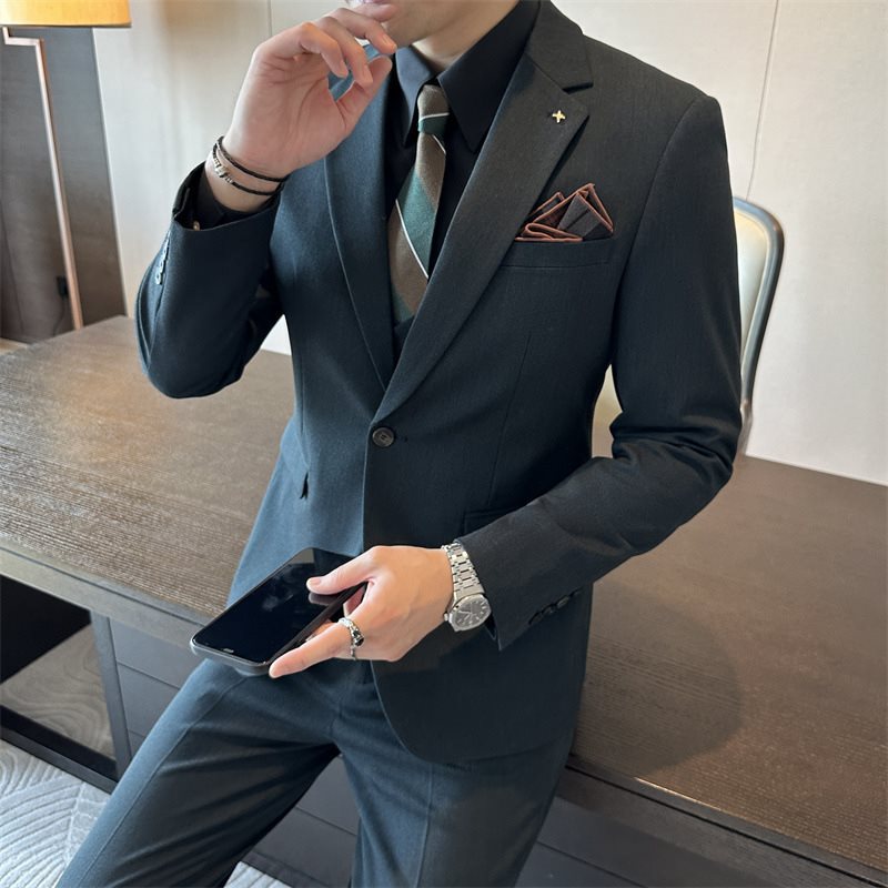 Men's High Quality Business Chemical Fiber Blended Formal Wear