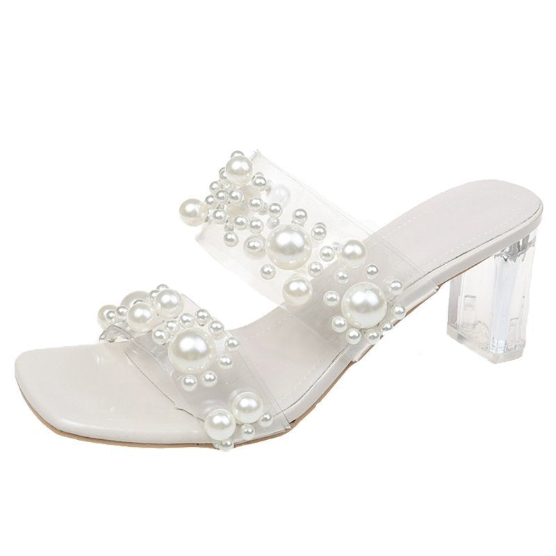 Style Crystal Heel High-heel Sandals